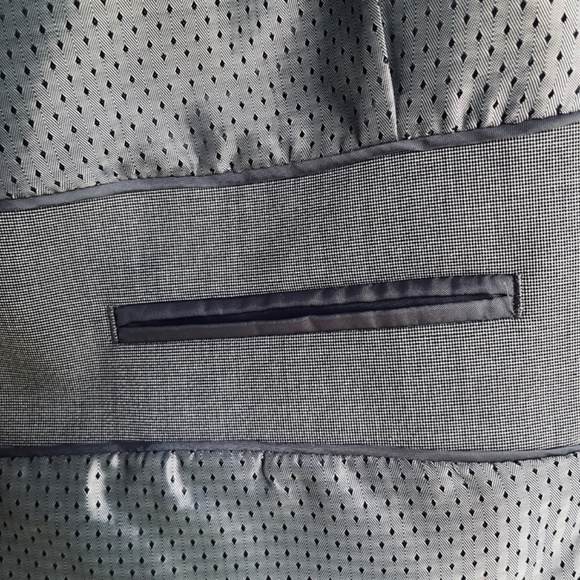 RW & CO 14 Stretch Lining Suit Jacket Gray Office Career Blazer One Button Shawl - Picture 9 of 14